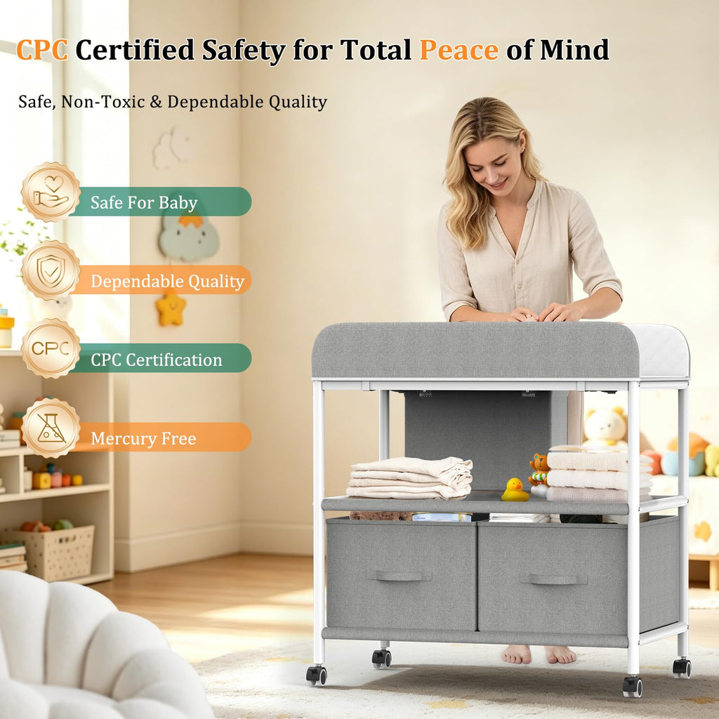 Portable Baby Changing Table with Wheels N511848