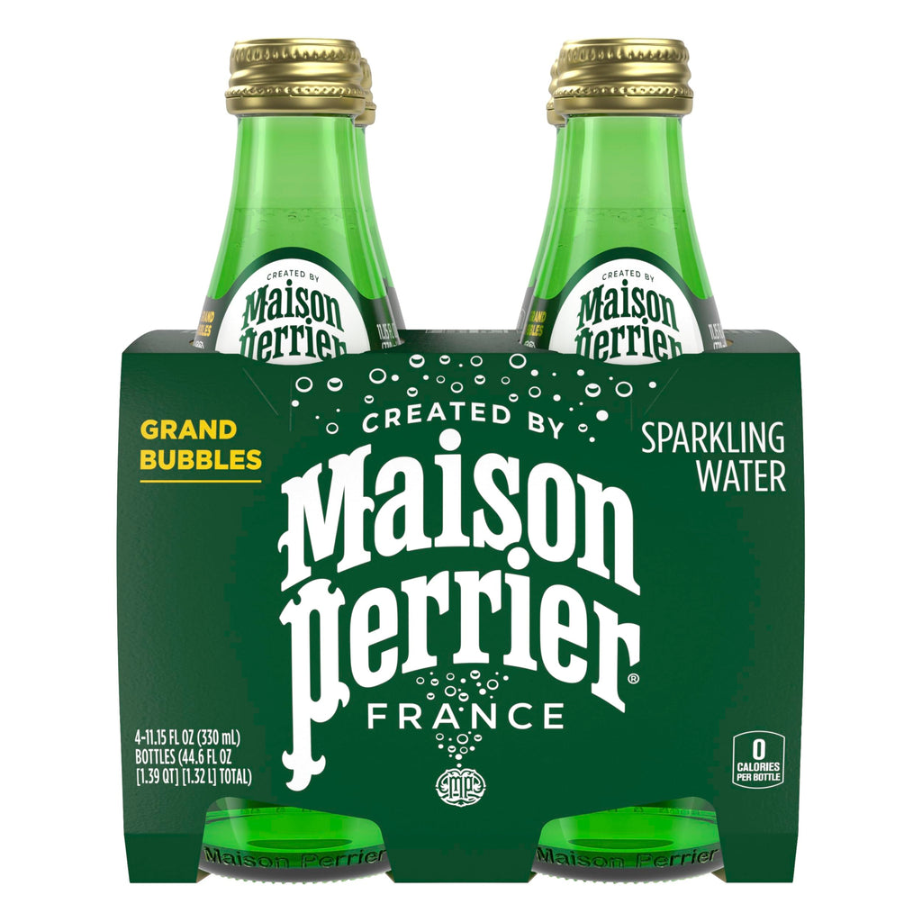 Unflavored Sparkling Water 4 Pack Glass Bottle 11.15 fl oz U717