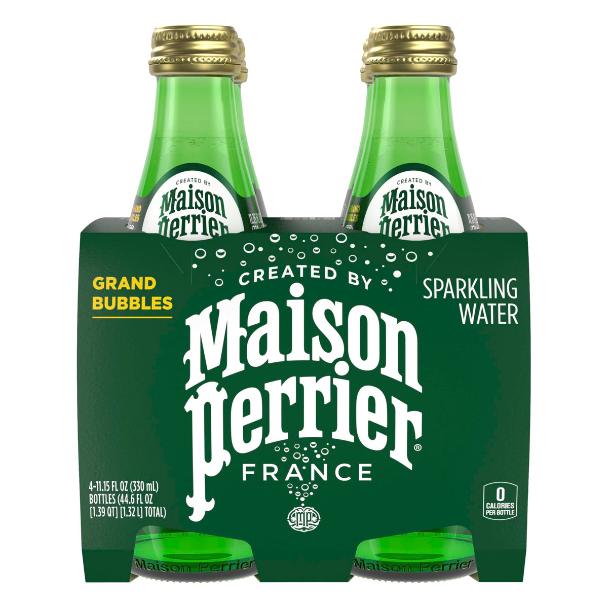 Unflavored Sparkling Water 4 Pack Glass Bottle 11.15 fl oz U717