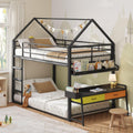 Twin Over Twin Bunk Bed with Desk and Drawers N2581