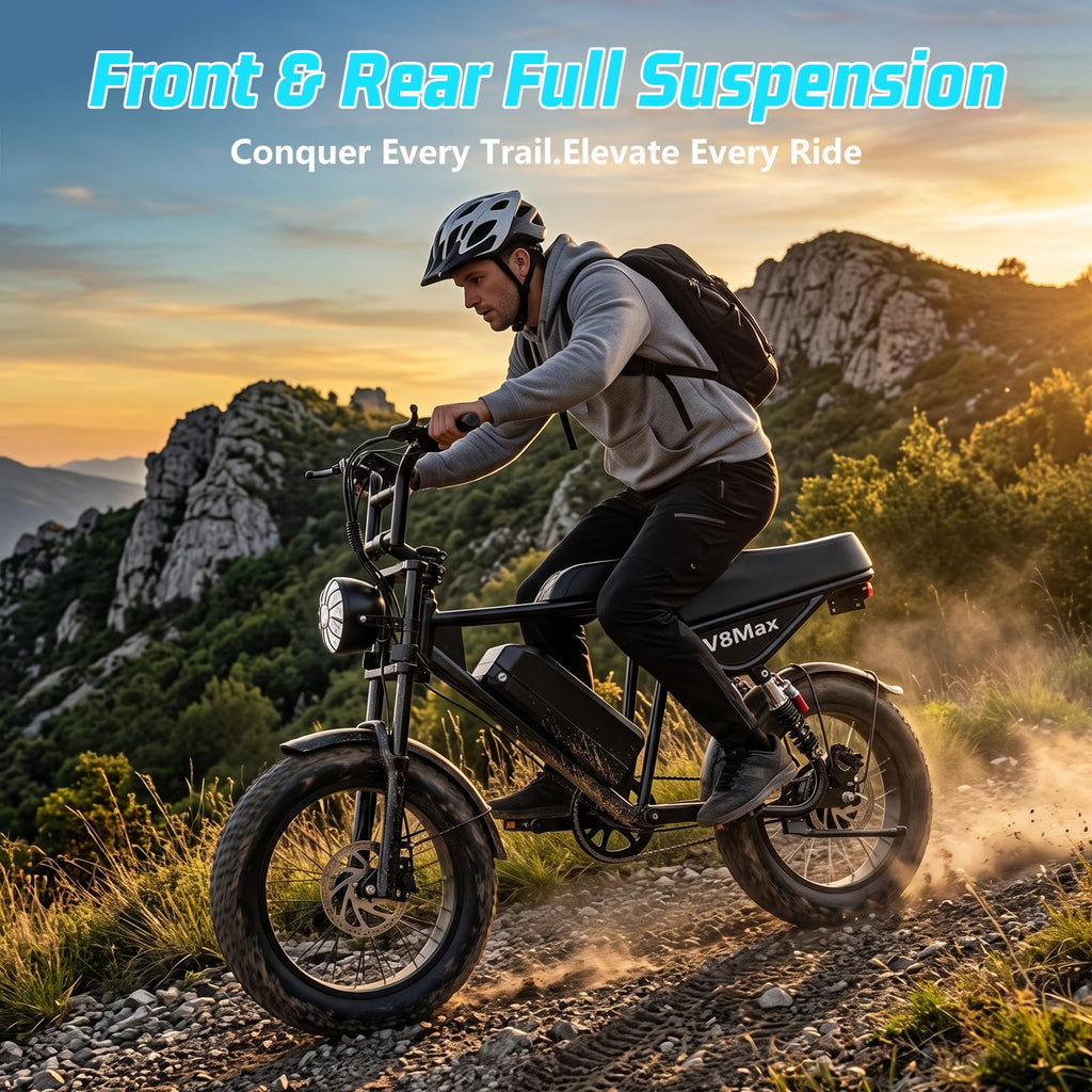 Electric Dirt Bike for Adults, 16"/20" x 4.0 Fat-Tire All-Terrain Ebike X1198