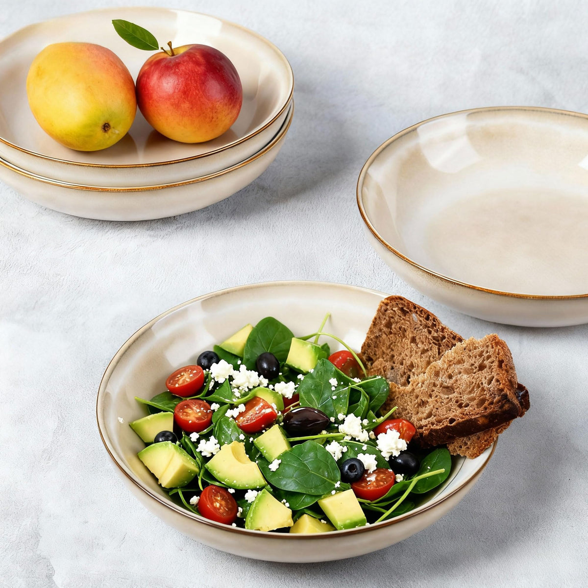 Ceramic Pasta Bowls Set of 4 P95419