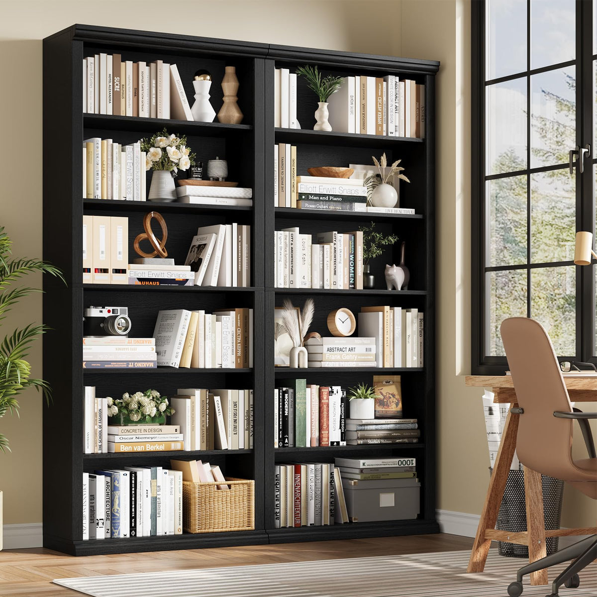 Black Tall Bookshelf B5413