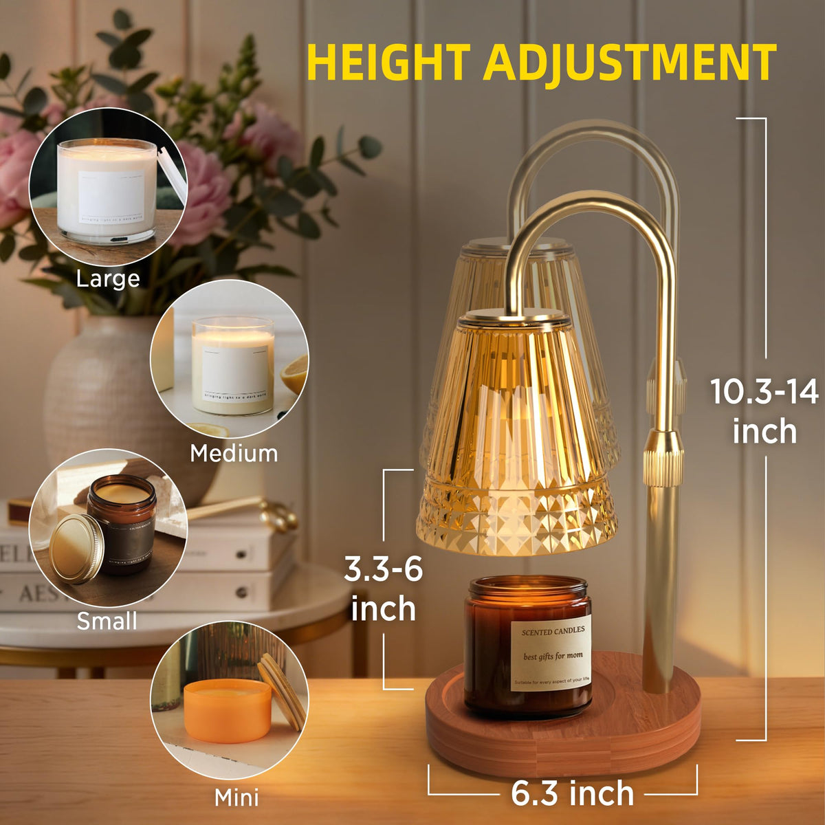 Candle Warmer Lamp with Timer & Dimmer B2307