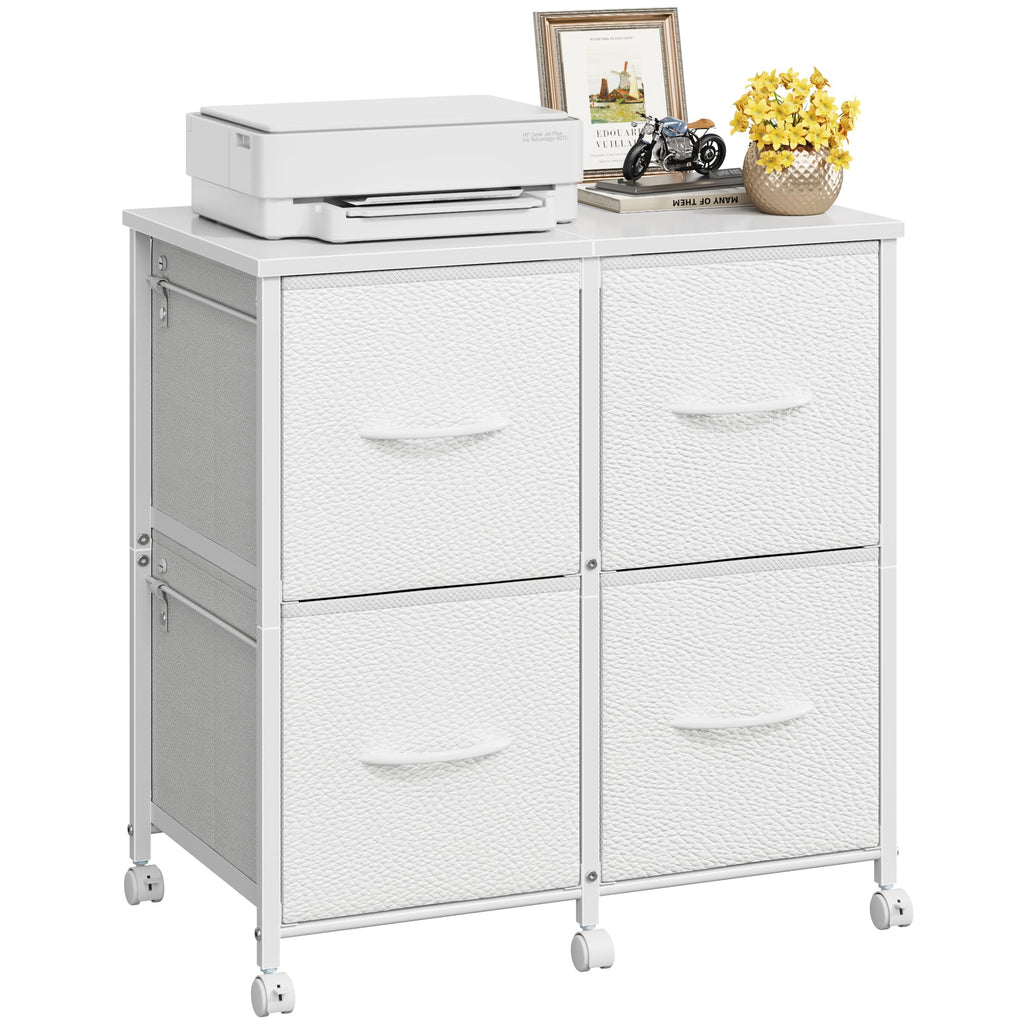 4 Drawer Mobile Lateral File Cabinet H6826