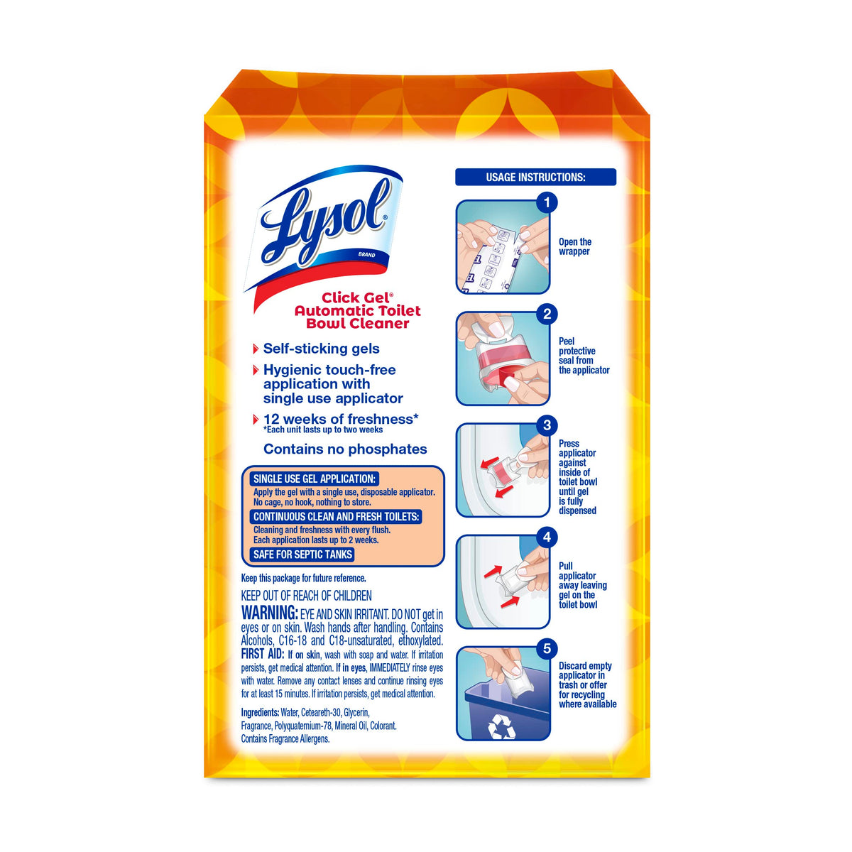 Mango Gel Toilet Bowl Cleaner 6 Count V74252