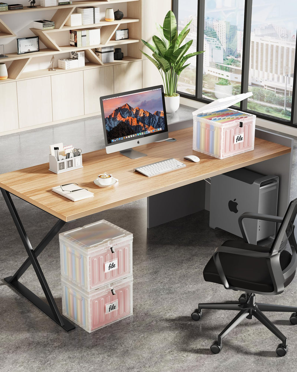 2 Drawer Plastic File Cabinet Z61170