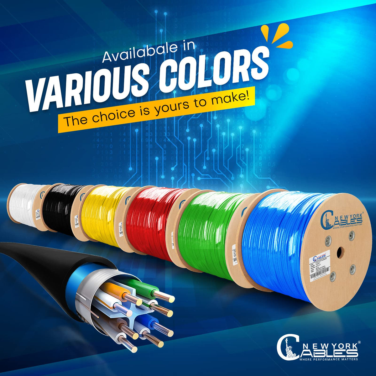 Cat6 Shielded Plenum Cable 1000FT Solid Bare Copper Ethernet Cable D969