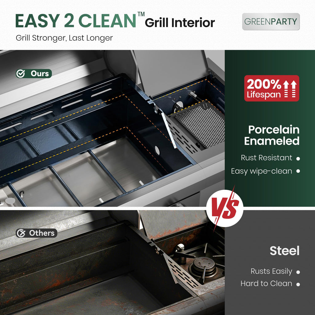 6 Burner Propane Gas Grill with Infrared Side Burner Z6745