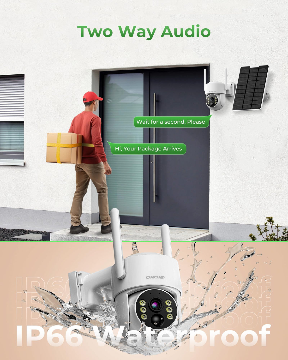 Solar Security Cameras Wireless Outdoor with 10" Monitor Q58817