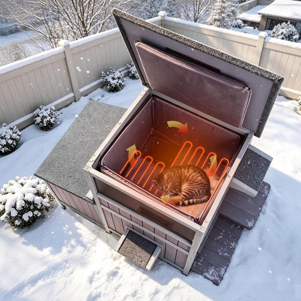 Extra Large Heated Insulated Cat House R479027