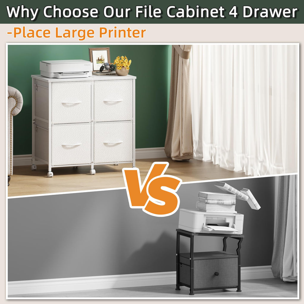 4 Drawer Mobile Lateral File Cabinet H6826
