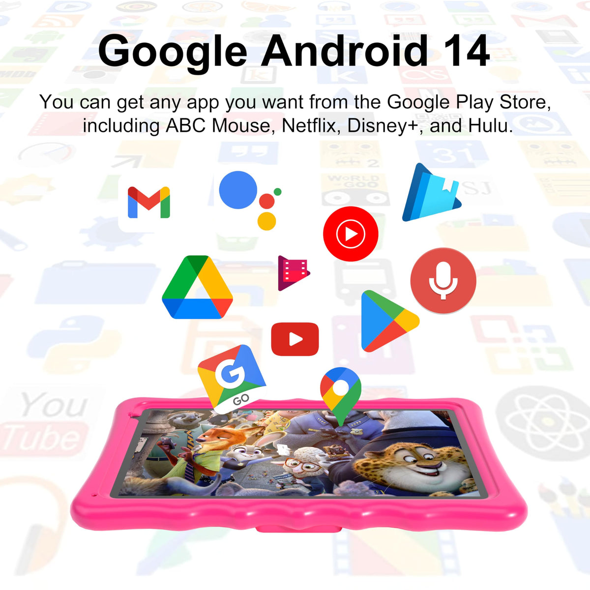 10.1 inch Android 14 Tablet 8GB RAM 32GB ROM E568