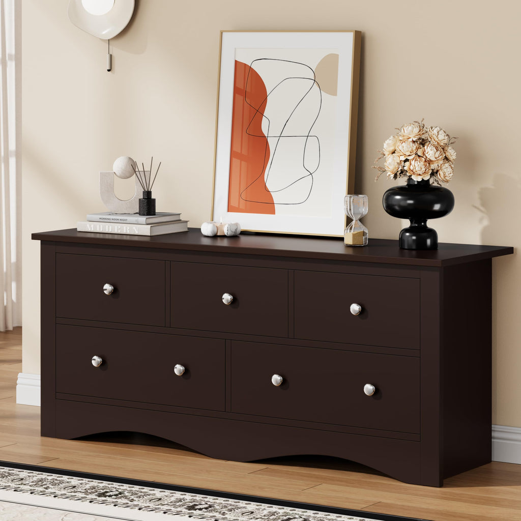 Brown 5 Drawer Dresser K411
