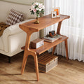 Wood 2-Tier End Table with Storage Shelves G983795