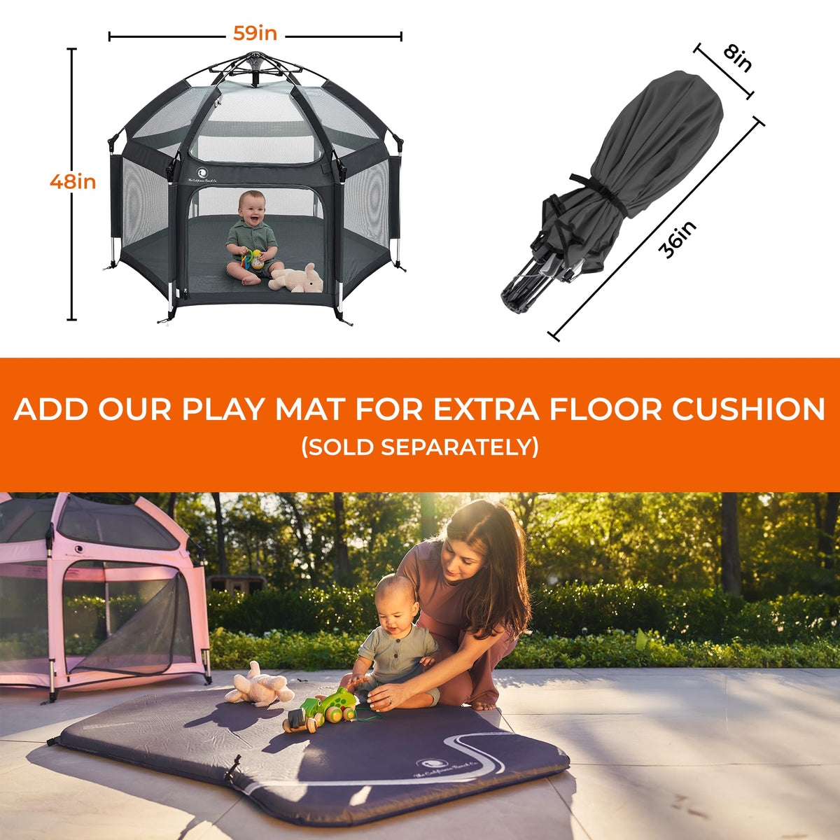 Portable Baby Playpen with Canopy N895812