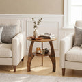 2-Tier Round Wood Side Table D9412