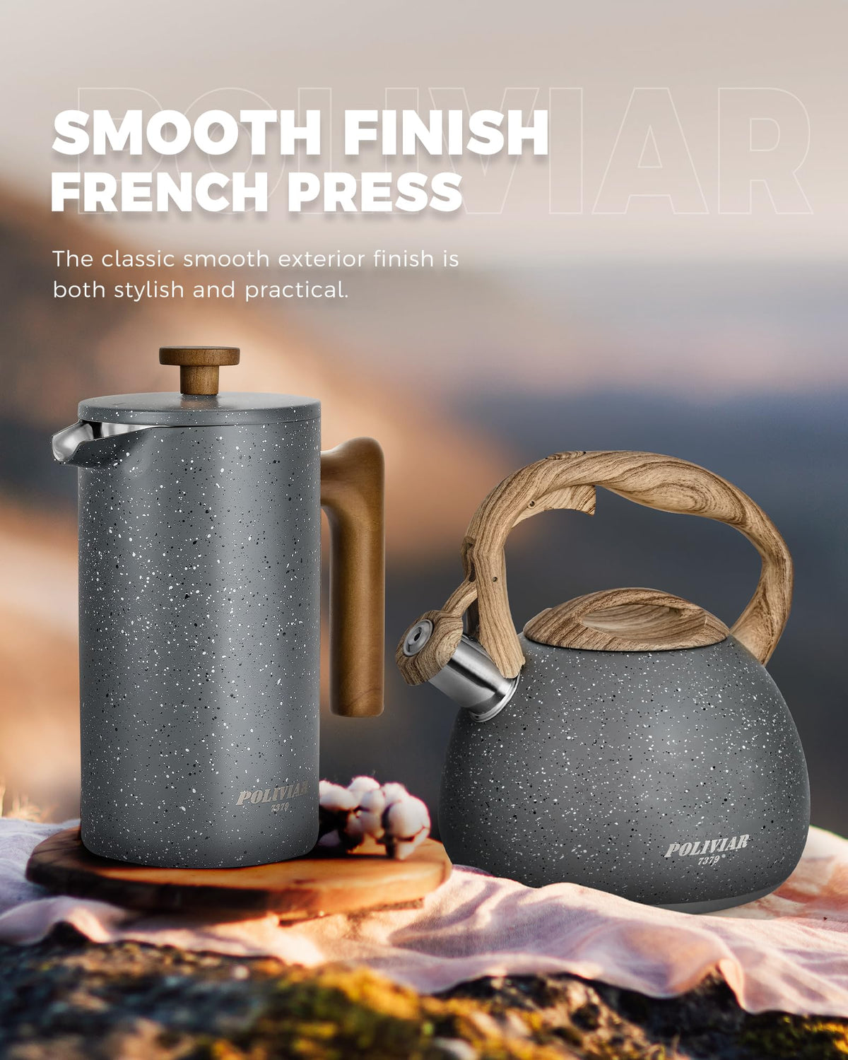 34 Ounce Double Wall Insulation French Press Coffee Maker C286