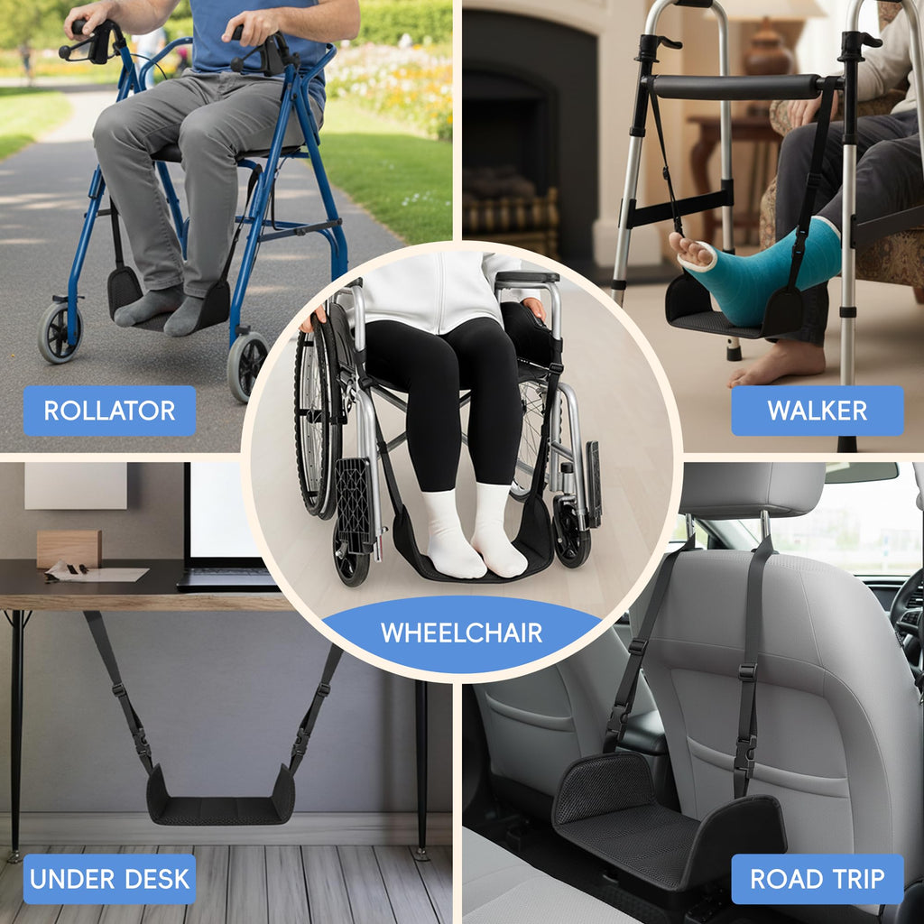 Wheelchair Foot Rest with Adjustable Leg Support B7564