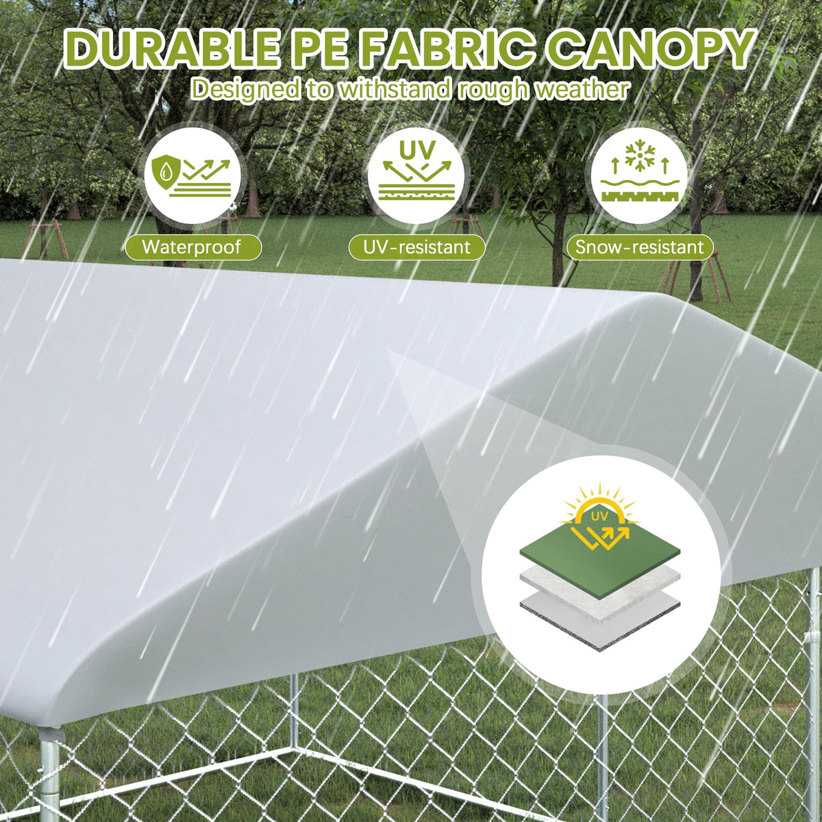 10FT x 10FT Outdoor Dog Kennel with Roof A4973