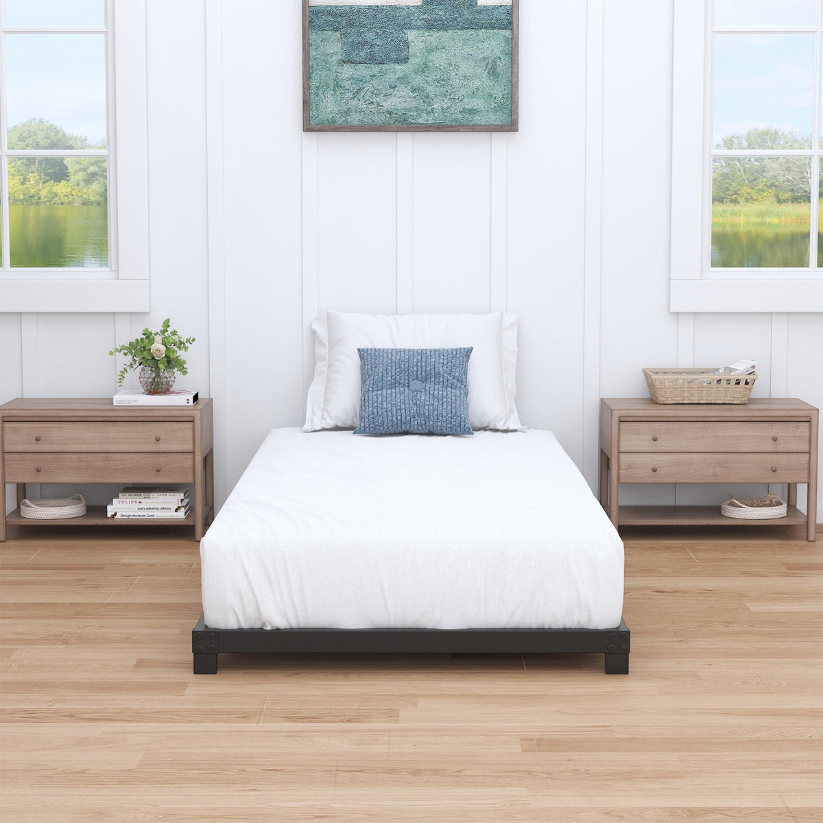 4 Inch Low Profile Twin Platform Bed Frame D76857