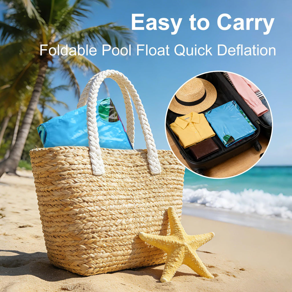 2 Pack Inflatable Pool Lounger with Headrest Drink Holder X621183