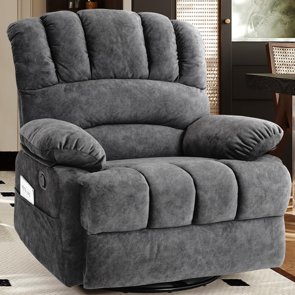 Oversized Manual Swivel Rocker Recliner Chair R68957