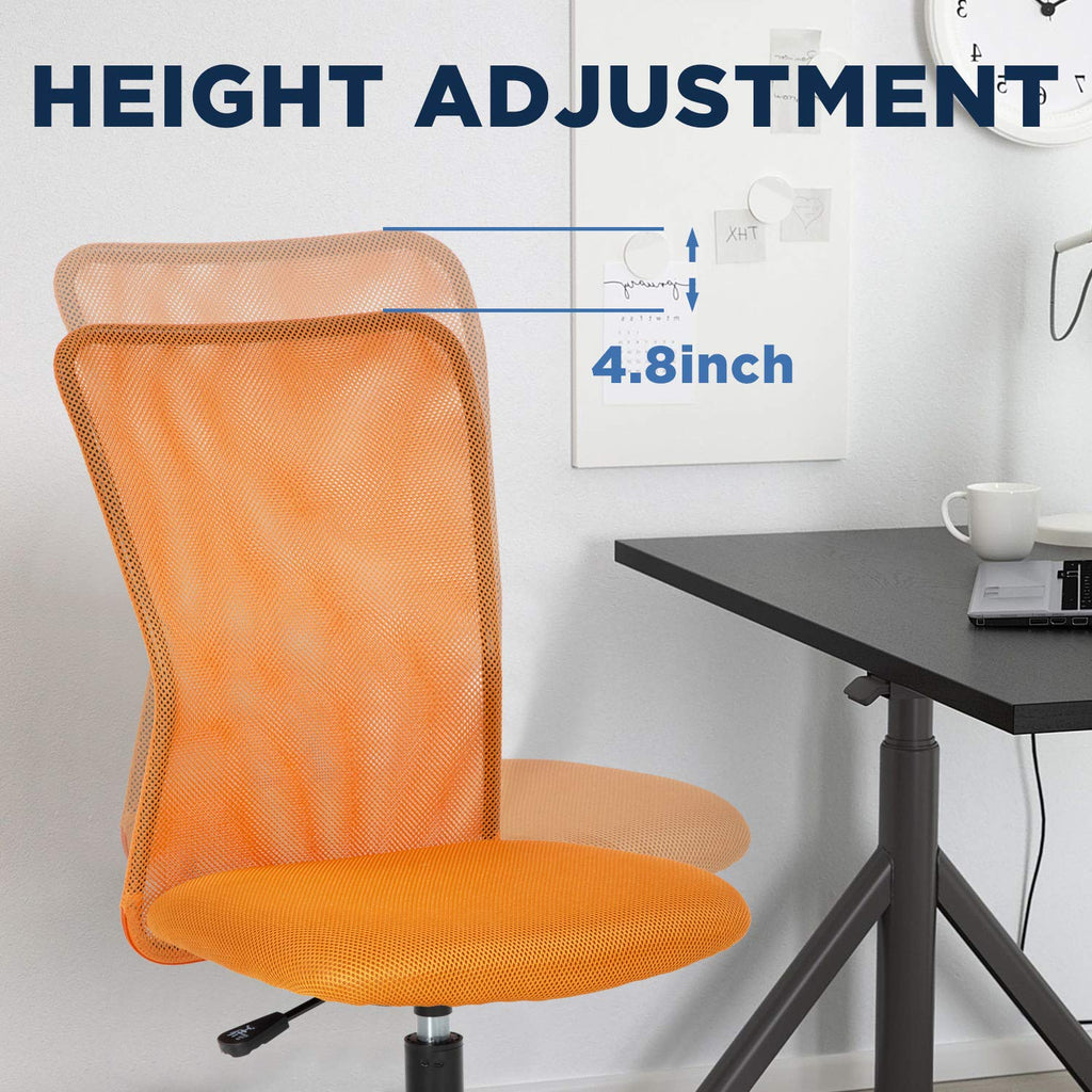 Orange Mesh Ergonomic Office Chair T7972