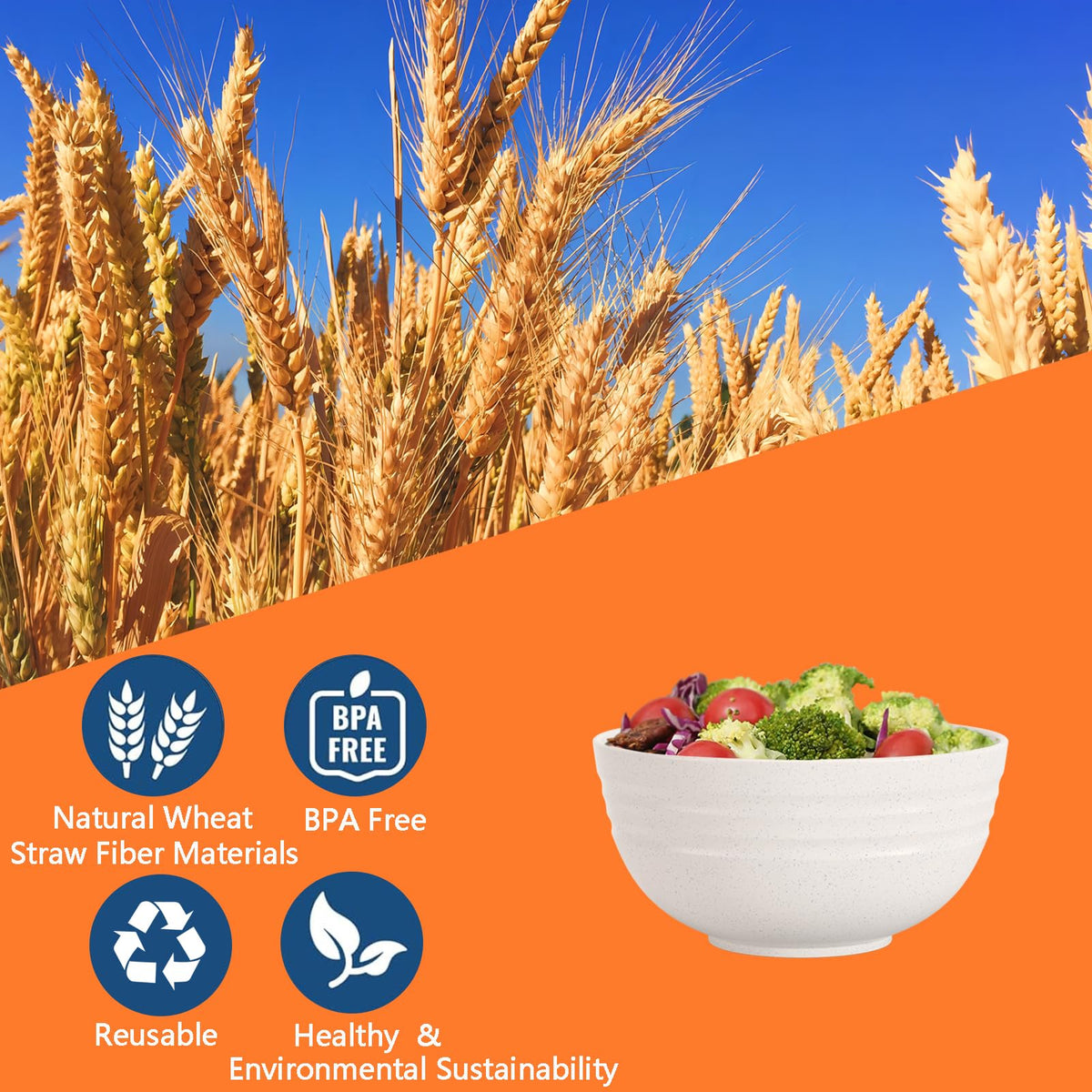 34 Oz BPA-Free Soup Bowls Set of 6 P2887