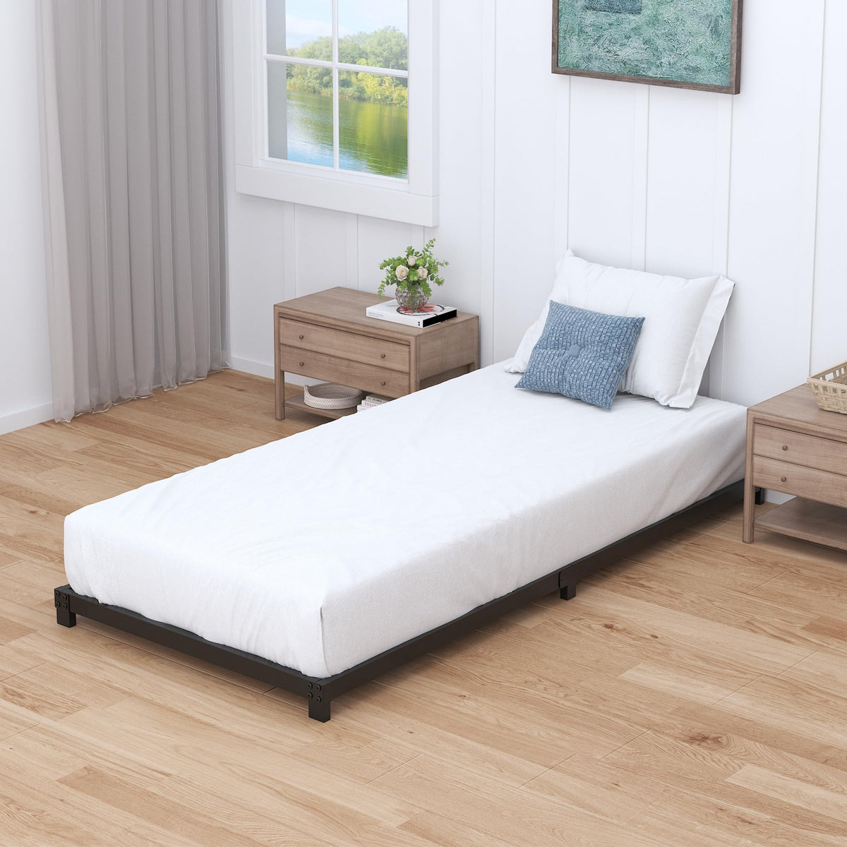 4 Inch Low Profile Twin Platform Bed Frame D76857