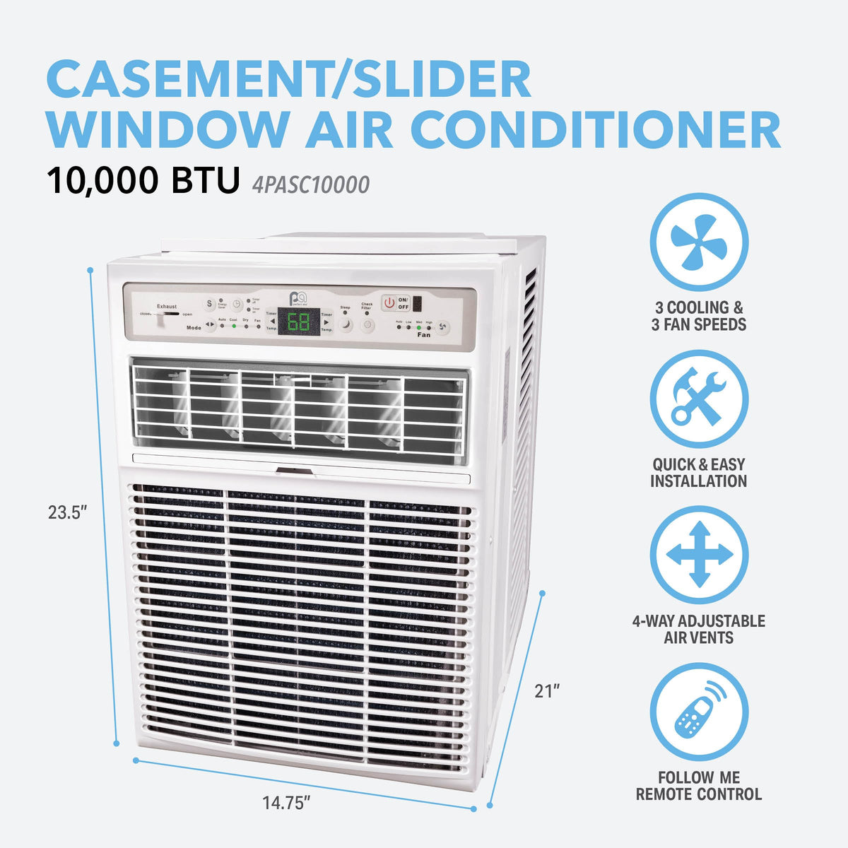 10,000 BTU Casement Window Air Conditioner V726