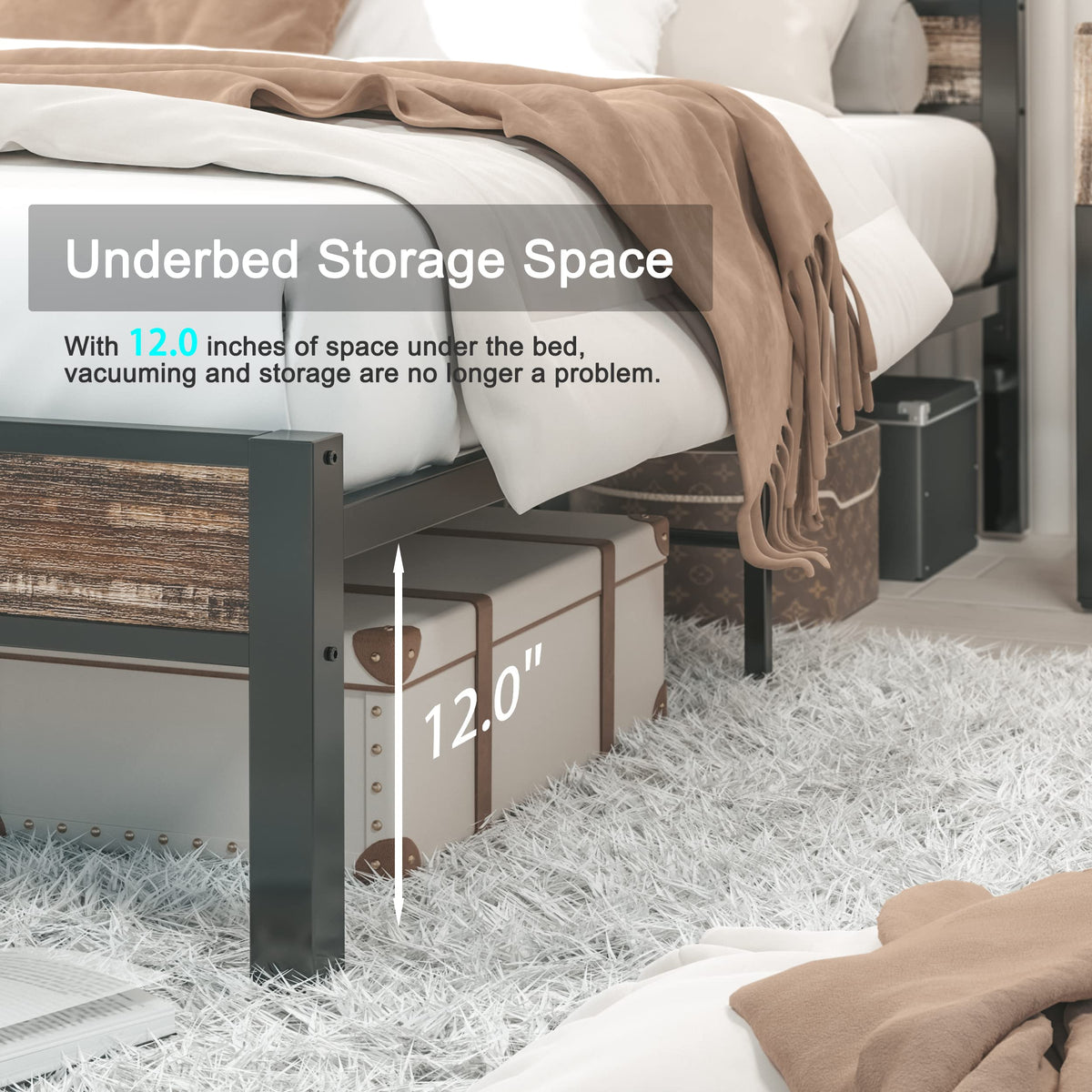 California King Bed Frame with Headboard R4440