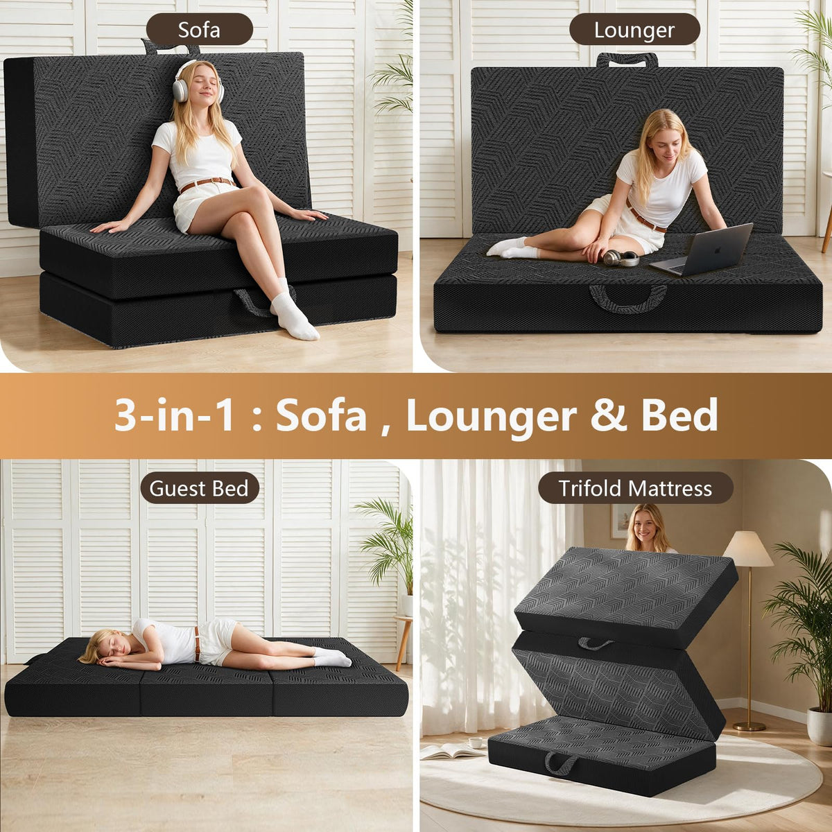6 Inch Full Trifold Mattress S7631