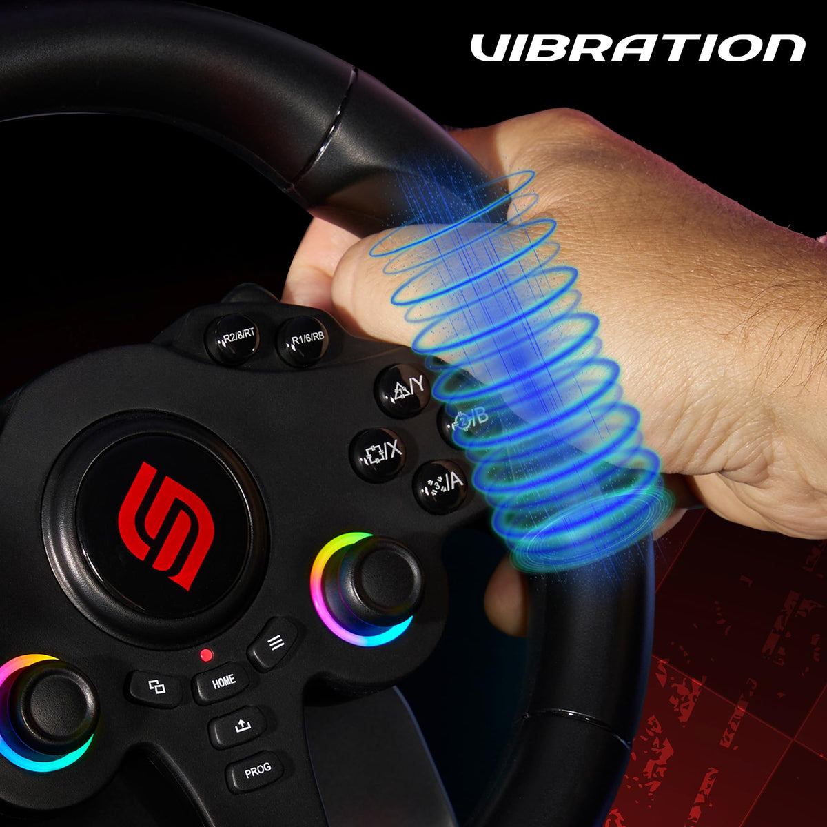 RGB Gaming Steering Wheel U21281