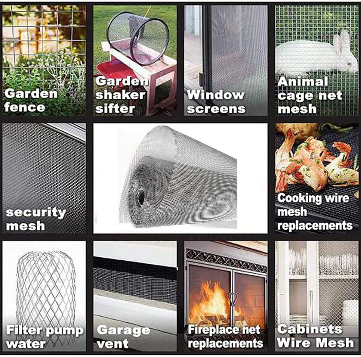 304 Stainless Steel Woven Wire Mesh Window Screen L327278
