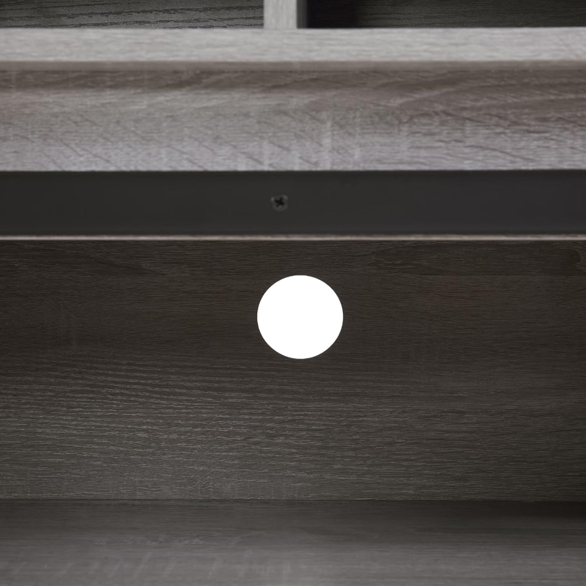 65" Grey Farmhouse TV Stand with Sliding Doors F524