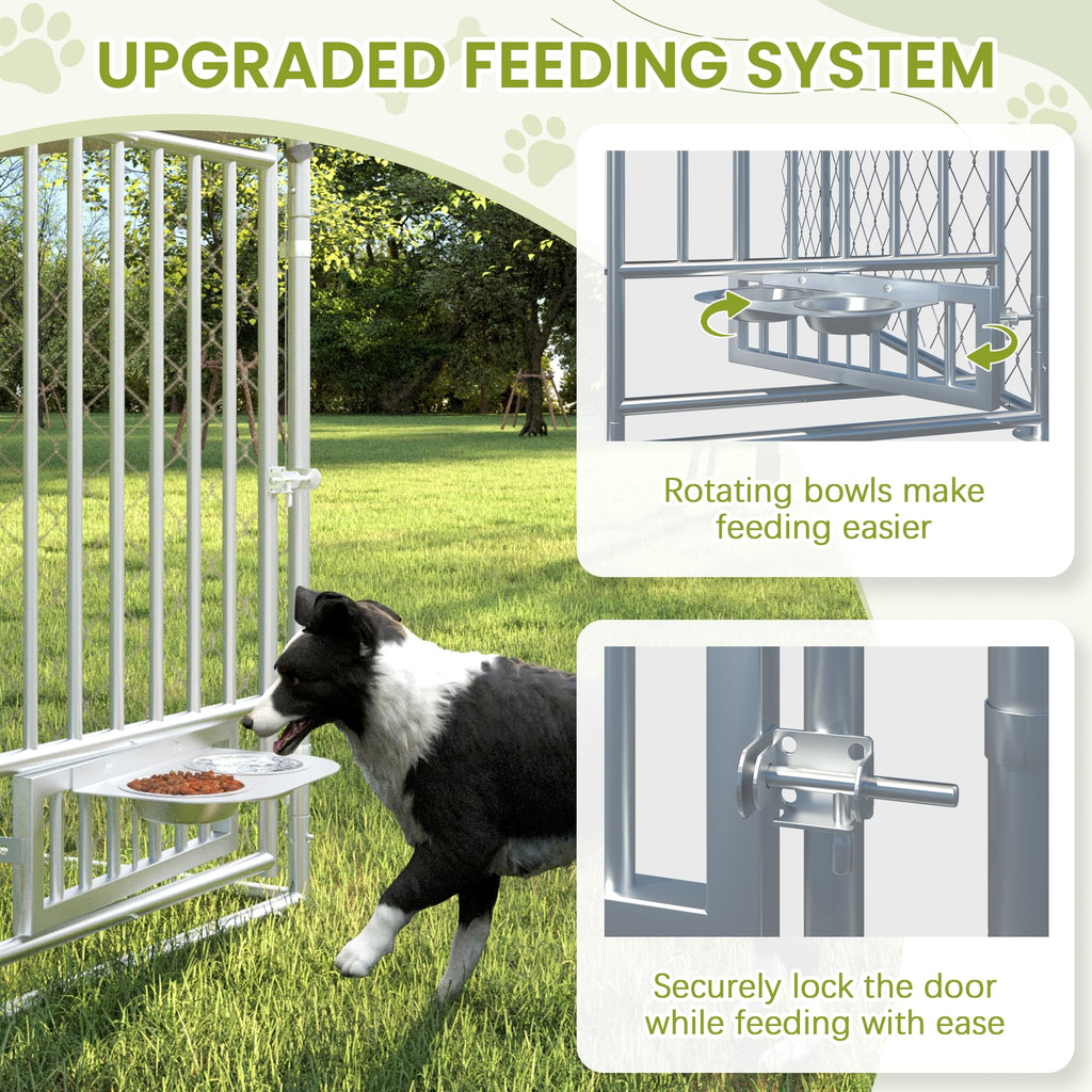 10FT x 10FT Outdoor Dog Kennel with Roof A4973
