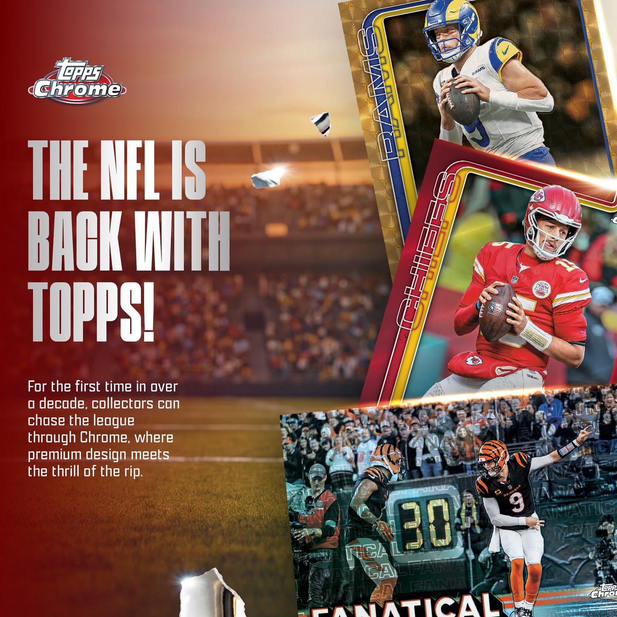 2025 Topps Chrome NFL Football Mega Box J704108