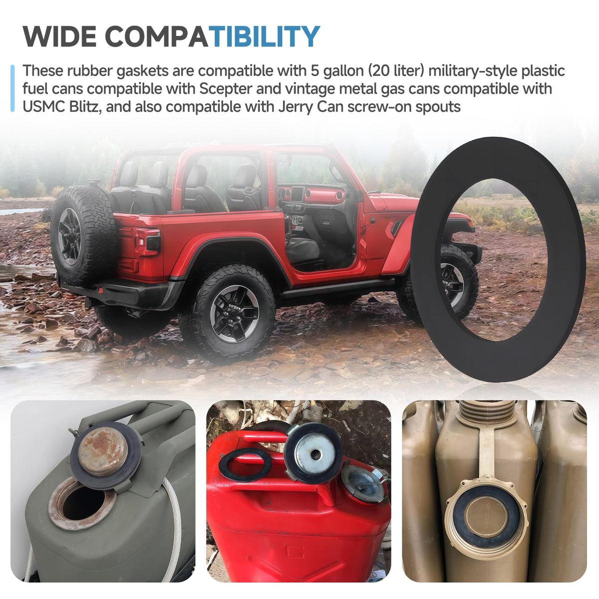 Jerry Can Gaskets 5-Pack V920