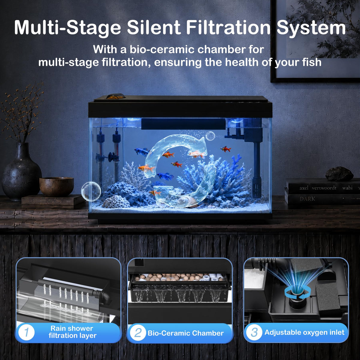 5 Gallon Aquarium Kit Ultra-White Glass I915987