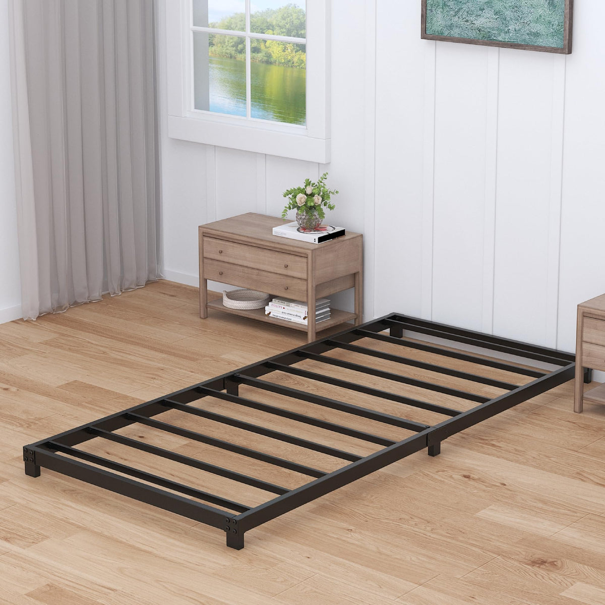 4 Inch Low Profile Twin Platform Bed Frame D76857