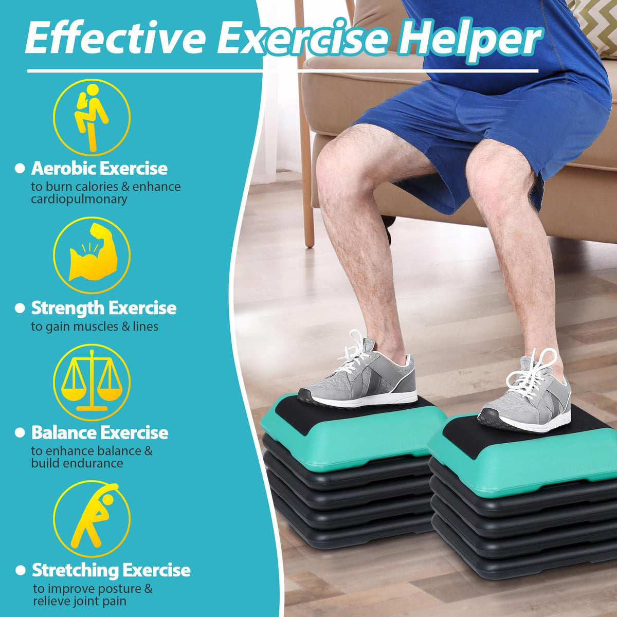 Adjustable Height Aerobic Step Platform L4257