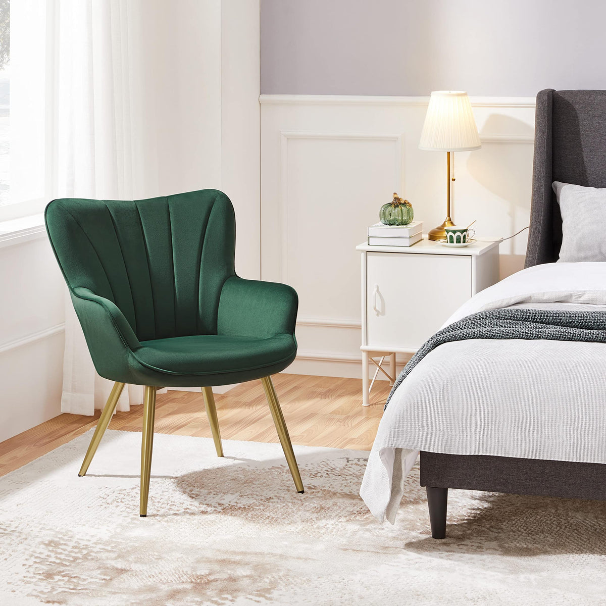 Green Upholstered Accent Chairs Set of 2 U6268