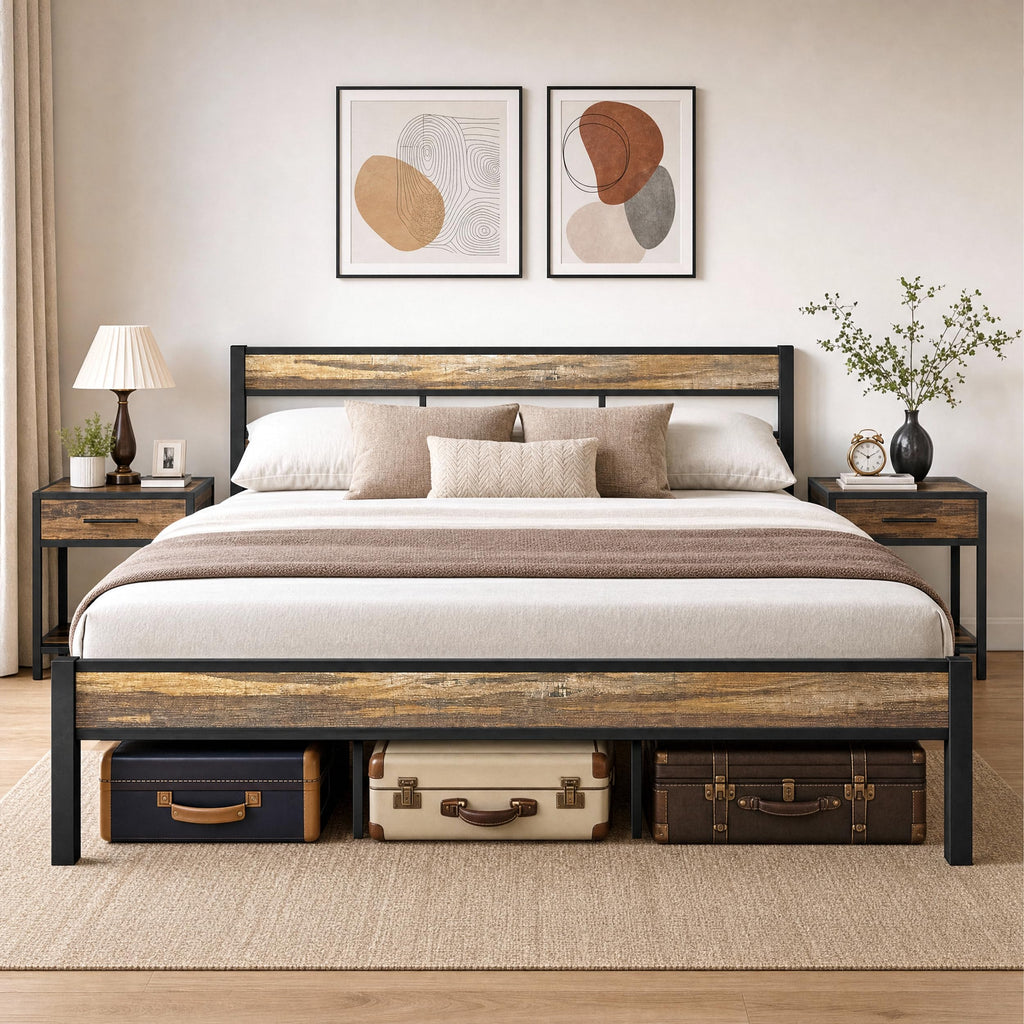 California King Bed Frame with Headboard R4440