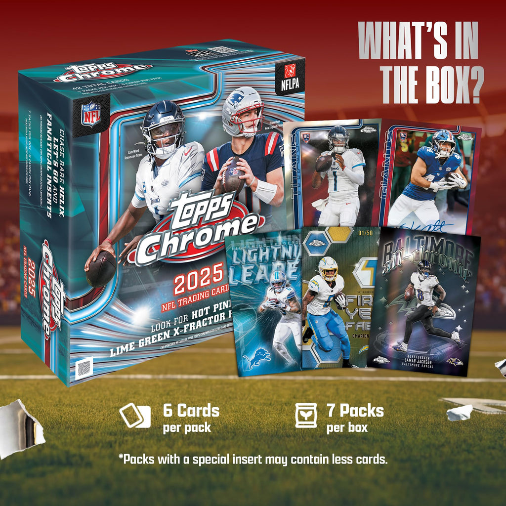 2025 Topps Chrome NFL Football Mega Box J704108