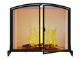 Black Steel Fireplace Screen with Doors E236